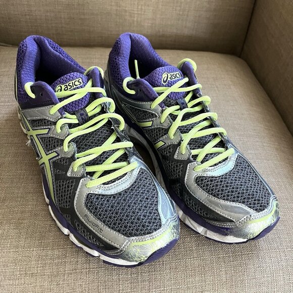 Asics Gel Kayano 21 Womens Size 11 Running Shoes Purple Green Silver T4H7N - Picture 1 of 11